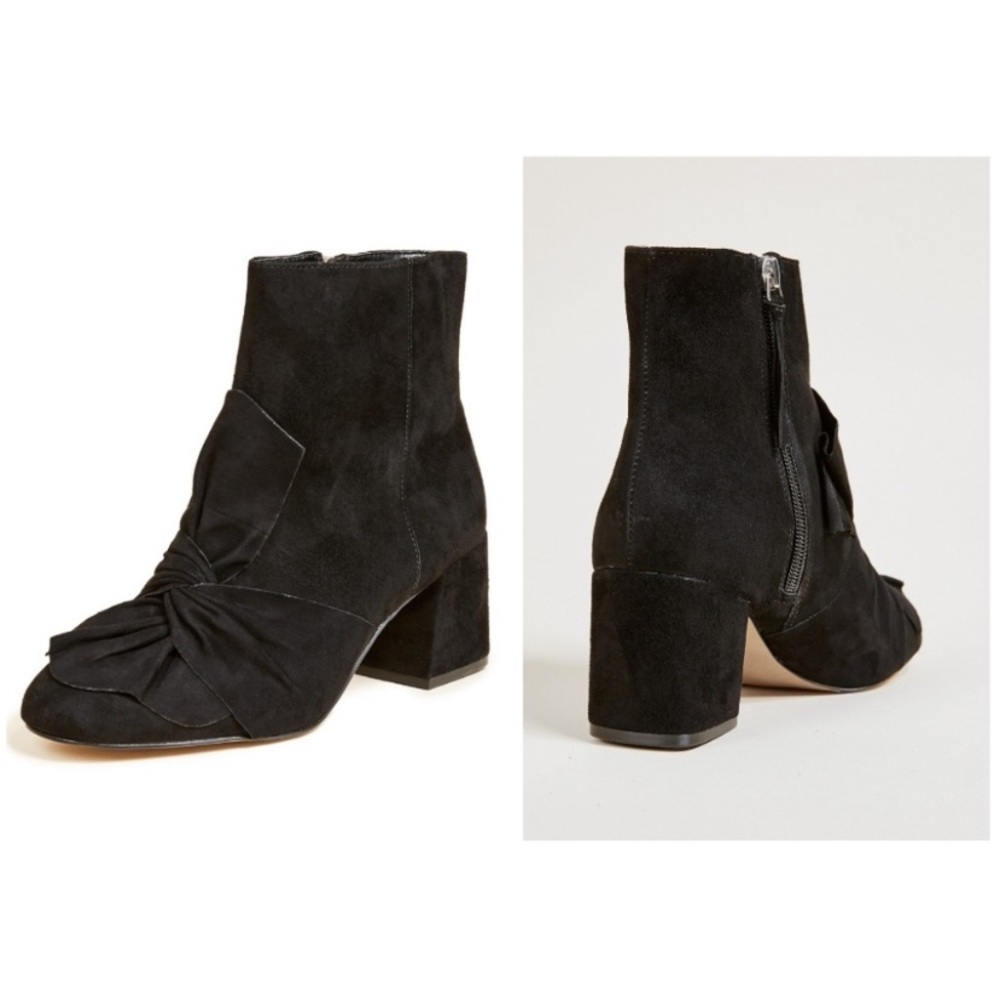 Rebecca Minkoff black suede Lara bootie Size 6M EUC